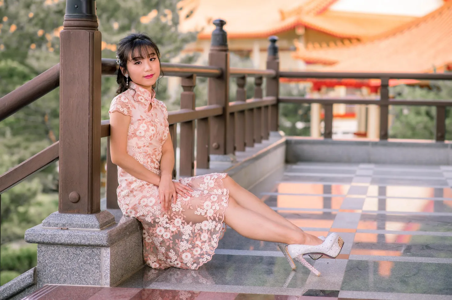 [Mzsock] NO.188 Yu Chen cheongsam high heels beautiful legs street photography#[88P]-65