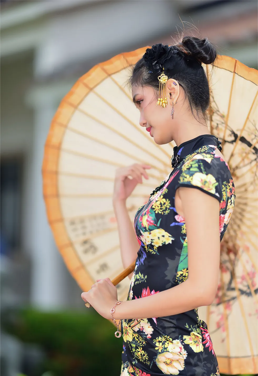 [Mzsock] NO.191 Chen Mengxin short cheongsam high heels beautiful legs street photography#[100P]-59